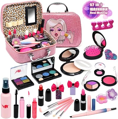 EVACOK Kids Makeup Set Unicorn Washable Toy for Girls 3-12