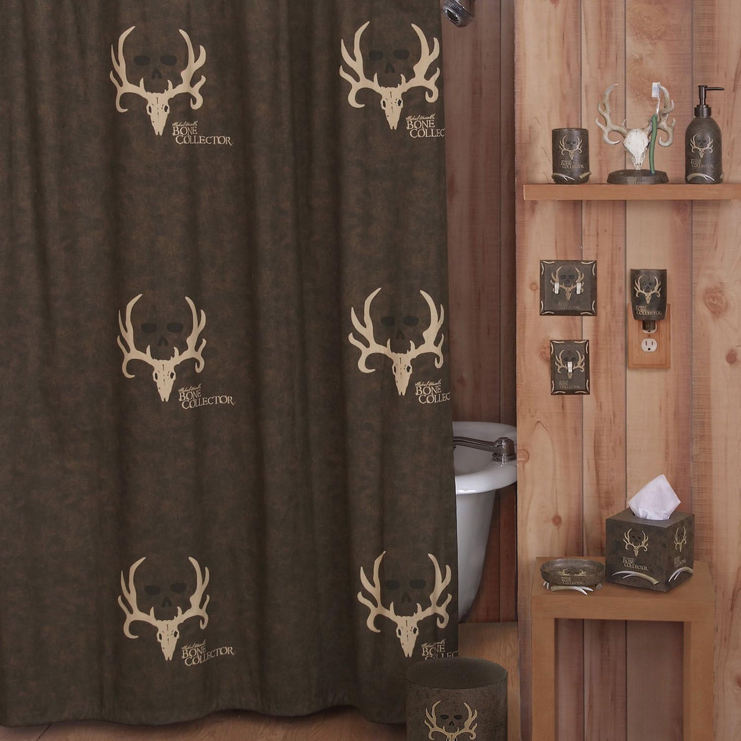 Amazon Com Bone Collector Shower Curtain Home Kitchen