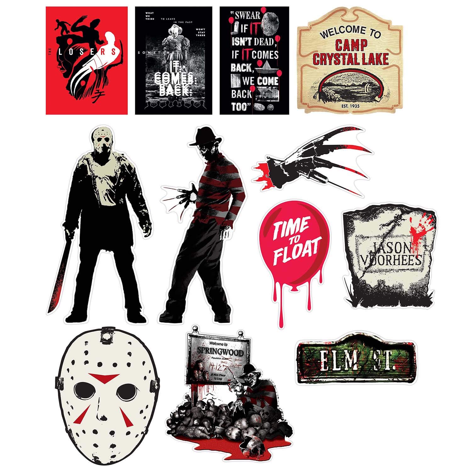 Photo 1 of Amscan WB Mixed Horror Cutouts | 12 Pieces | Halloween Party Supplies, Horror House Decoration | Officially Licensed by Amscan