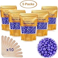 17.5 Oz Hair Wax Beans by Charmonic, Hard Body Wax Beans, Hair Removal Depilatory Wax European Beads for Women Men 500g/17.5Oz (lavender)