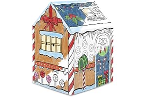 Bankers Box at Play Large Color in Gingerbread Playhouse, Cardboard Playhouse and Life Size Craft Activity for Kids and Families