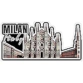 Milan Italy Sticker 4 Inch City Travel Souvenir Destination - Waterproof Vinyl Decal for Laptop Water Bottle Car Tumbler - Durable Aesthetic Long-Lasting Stickers for Adults ID44990