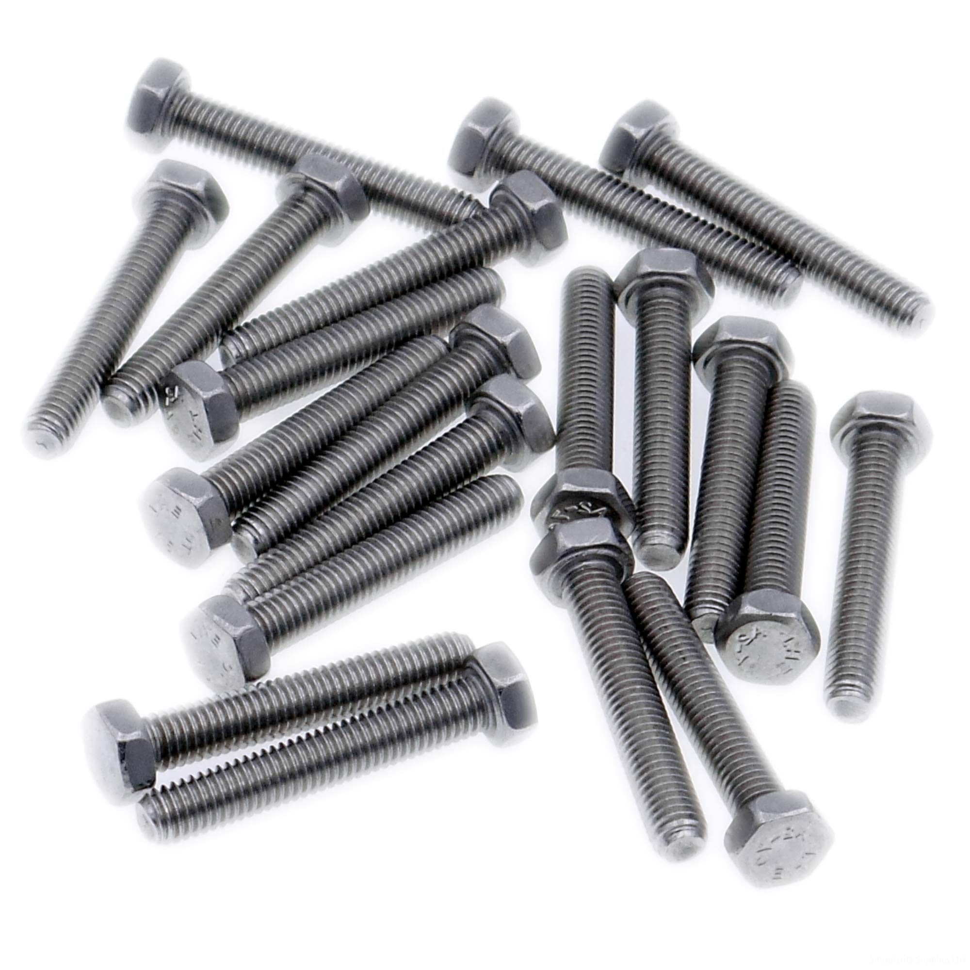 M5 (5mm x 10mm) Hex Bolt (Fully Threaded Setscrew) - Stainless Steel (A2) (Pack of 20)