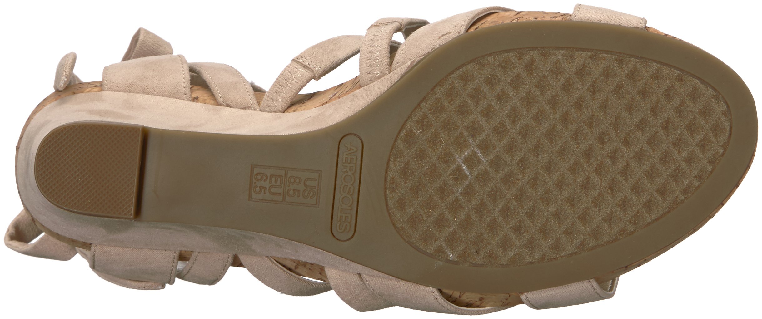 Aerosoles Women's Lilac Plush Wedge Sandal, Bone Fabric, 10.5 M US - Image 4