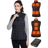 Evonicc Heated Vest for Women with 7.4V 16000mAh Battery Pack Included, Lightweight Women's Heated Vest Warming Heating vests