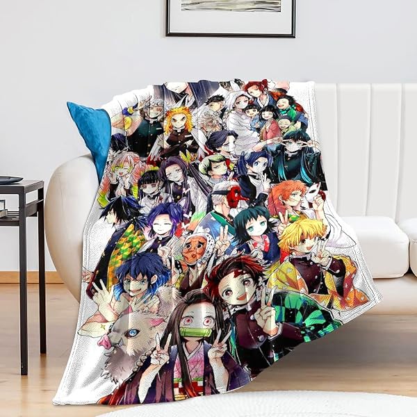 Amazon.com: Japanese Anime Flannel Blanket 2set, Soft Lightweight Fleece  Throw Blanket with Pillowcase Warm Durable Sofa Couch Decor Beding : Home u0026  Kitchen
