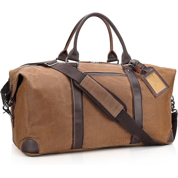 Amazon.com | Gonex Waxed Canvas Duffle Bag for Travel, Water