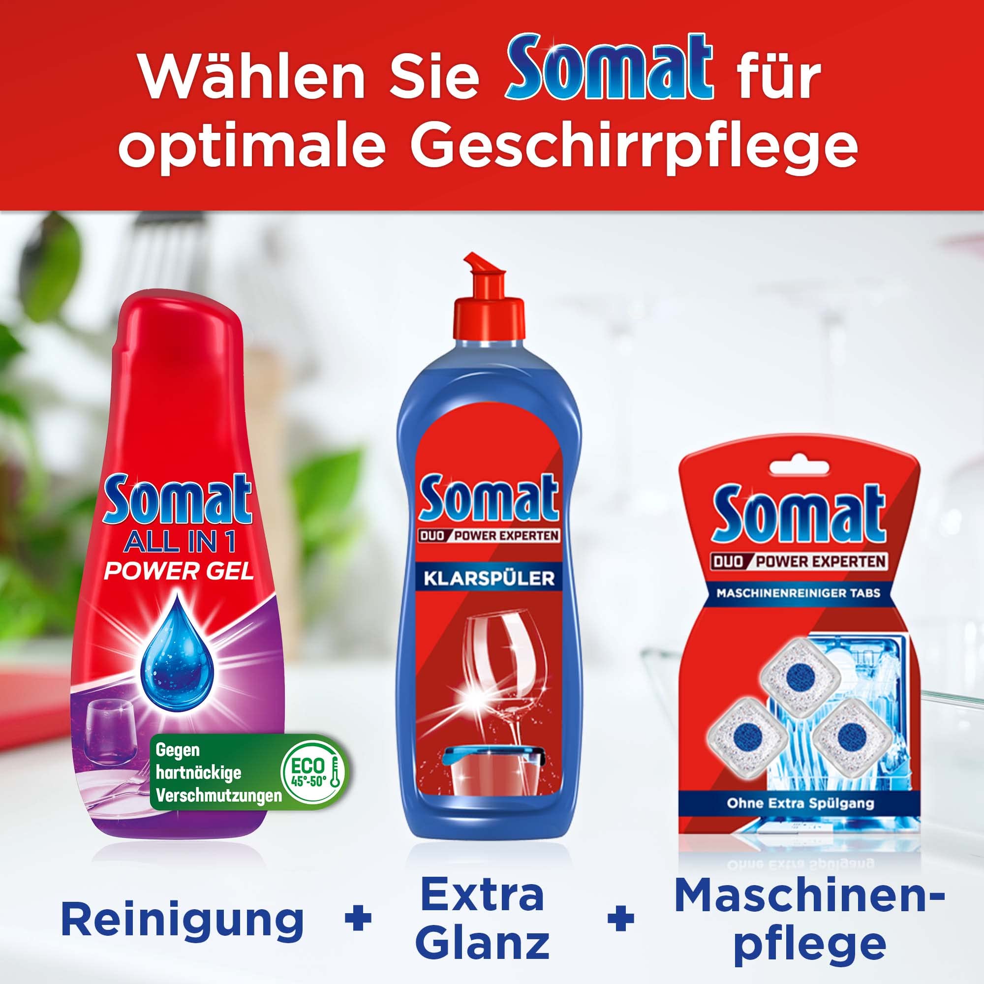Somat All in 1 Power Gel (67 Spülgänge), Geschirrspülmittel für kraftvolle Reinigung und strahlend sauberes Geschirr, sogar im Eco-Programm & bei niedrigen Temperaturen 7