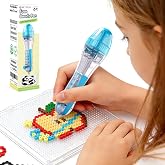 2.6mm Fuse Beads Dispenser for Holiday Home DIY Decor and Kid's Crafts Boosts, Efficient Transparent Fuse Bead Pen with High Capacity (Blue)