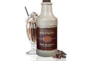 Monin - Gourmet Dark Chocolate Sauce, Velvety and Rich, Great for Desserts, Coffee, and Snacks, Gluten-Free, Non-GMO (64 Ounce)