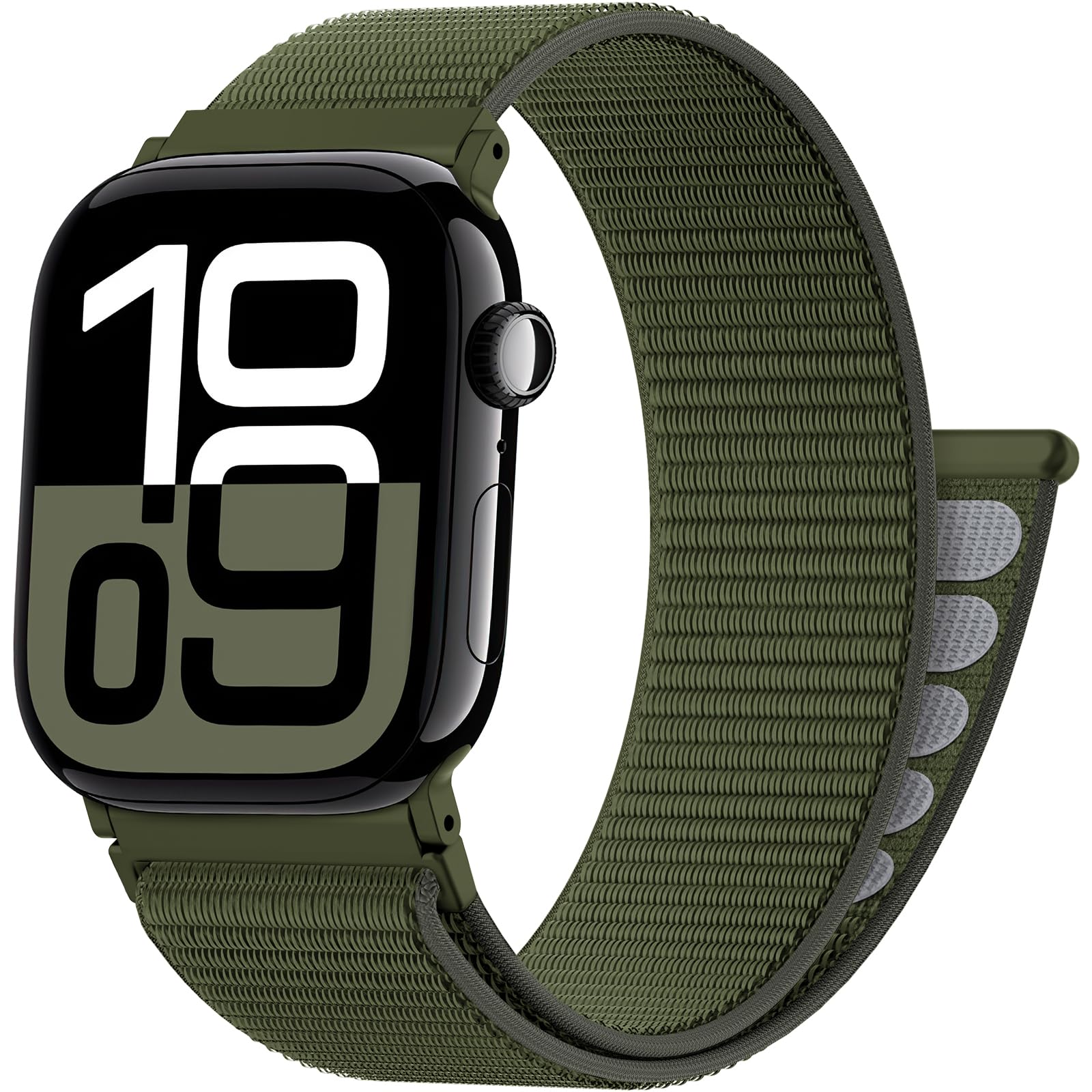 Photo 1 of Nylon Loop Sport Band Compatible with Apple Watch Bands 49mm 46mm 45mm 44mm 42mm 41mm 40mm 38mm for Men Women, Soft Nylon Sport Strap Wristbands for iWatch Series 11 10 9 8 7 6 5 4 3 2 1 SE Ultra