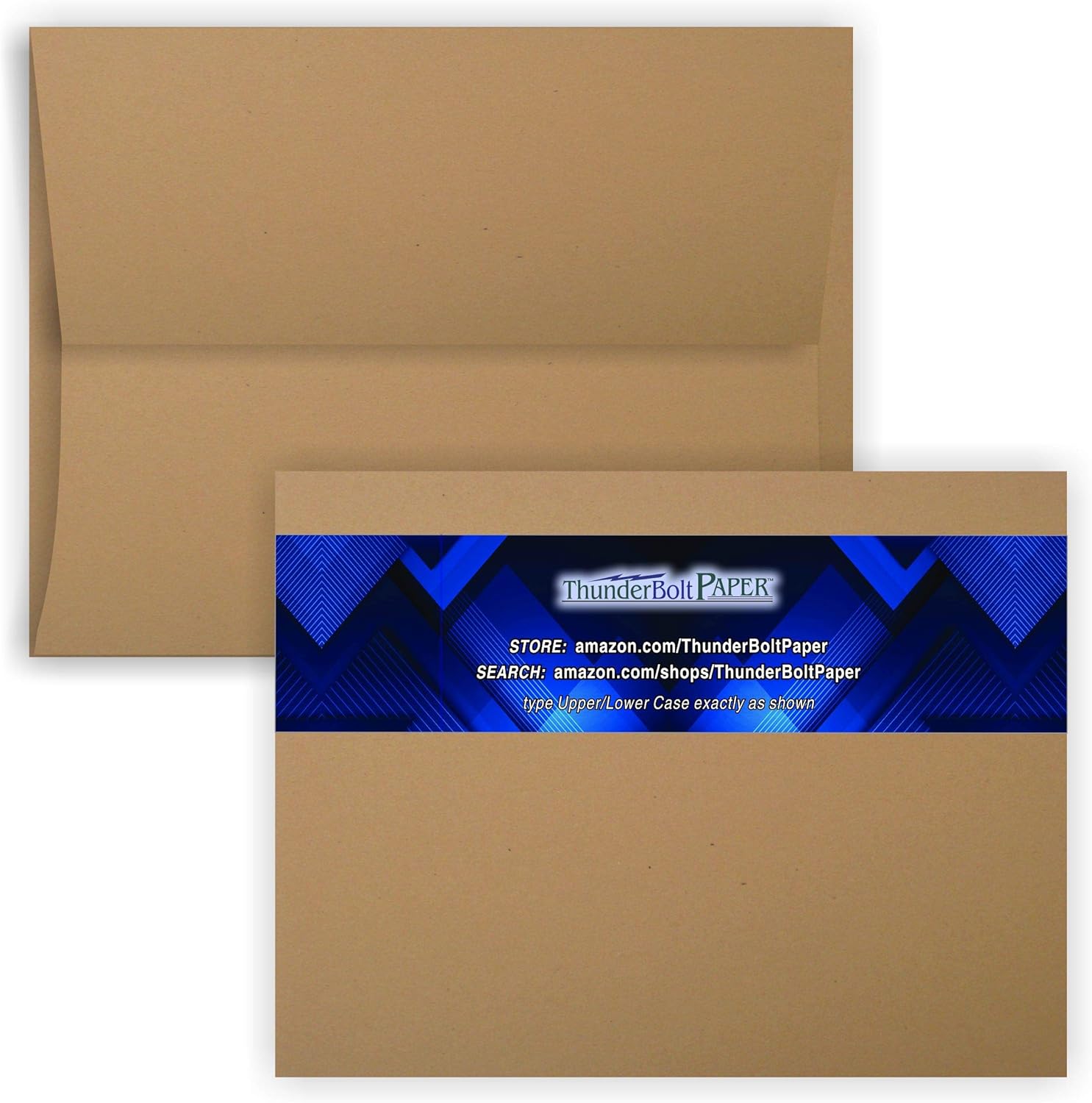 5X7 Cut Size Cards with A-7 Envelopes - Brown Kraft Fiber - 50 Sets - Matching Pack - Invitations, Greeting, Thank Yous, Notes, Holidays, Weddings, Birthdays, Announcements - 80# Cardstock : Office Products