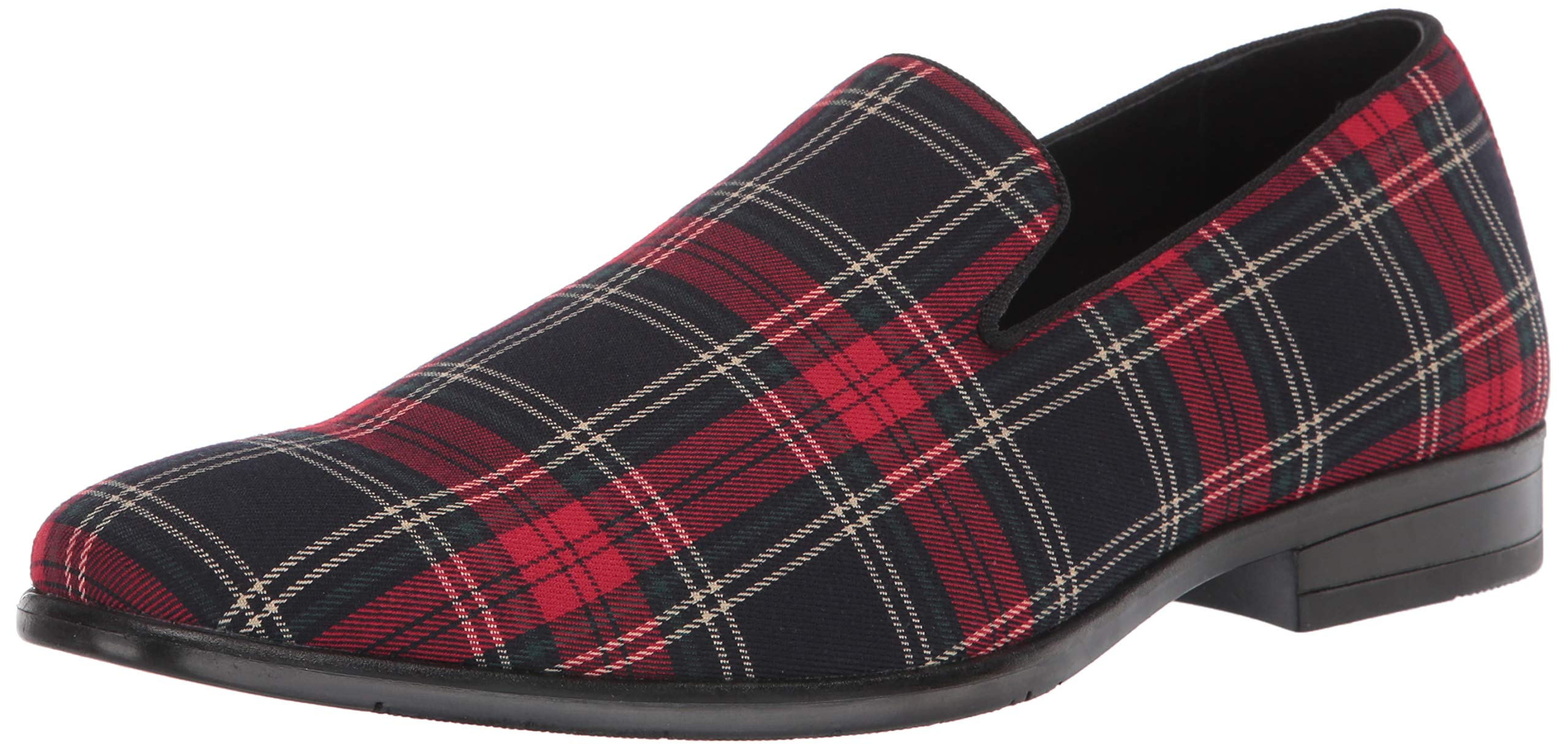 Stacy Adams Women's Steward Plaid Slip-On Loafer, Red Multi, 7