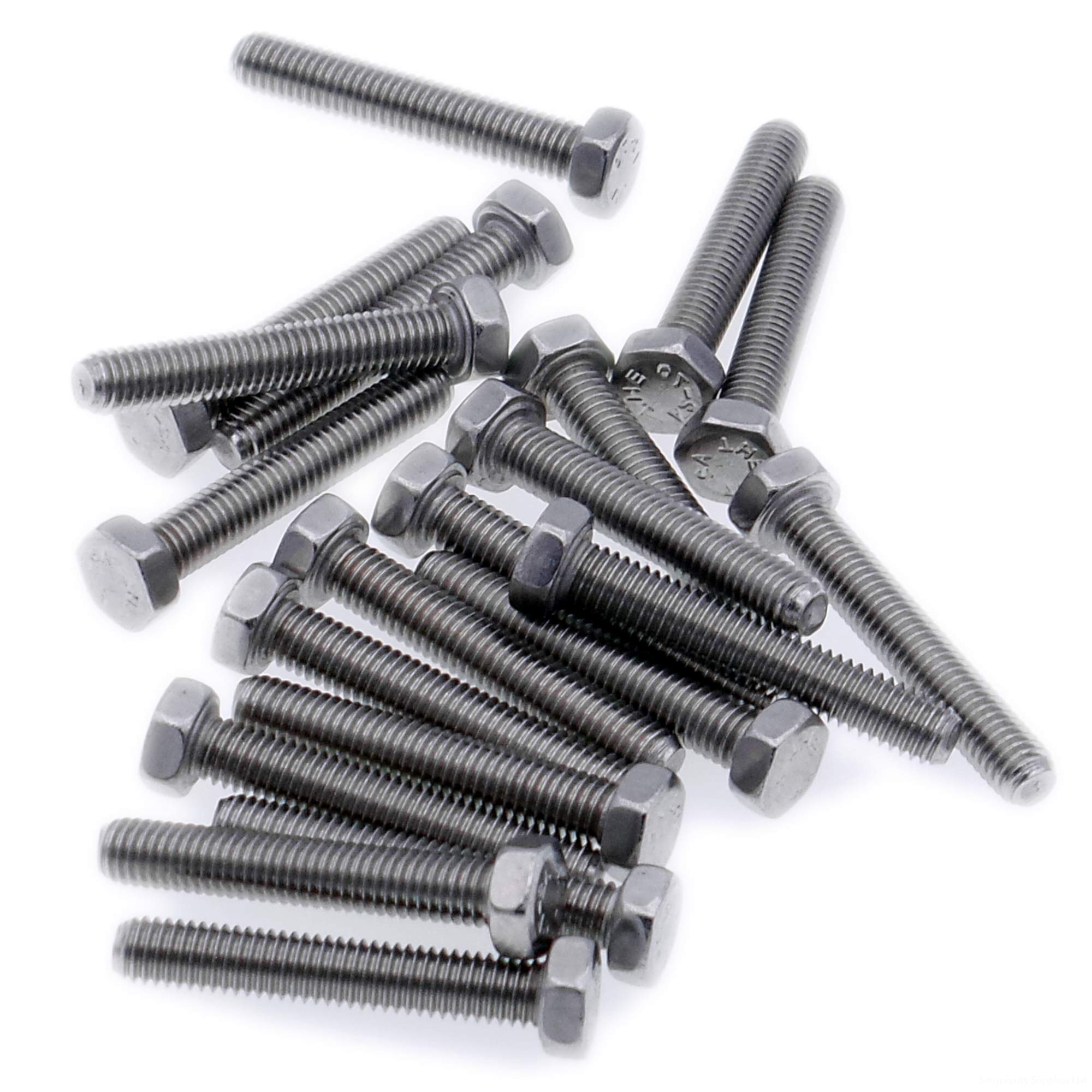 M5 (5mm x 45mm) Hex Bolt (Fully Threaded Setscrew) - Stainless Steel (A2) (Pack of 20)