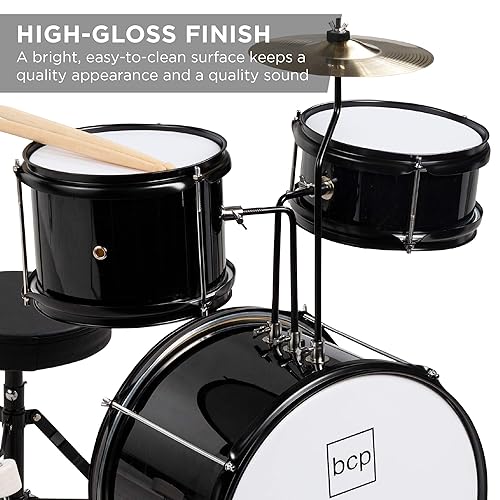 Best Choice Products Kids Drum Set 3-Piece Beginner Drum Set
