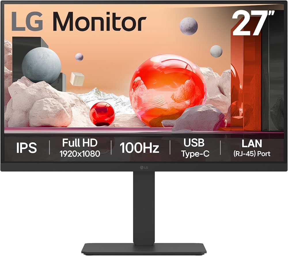 LG 27BA750 27 Inch FHD IPS 100Hz KVM USB-C HDMI Display
