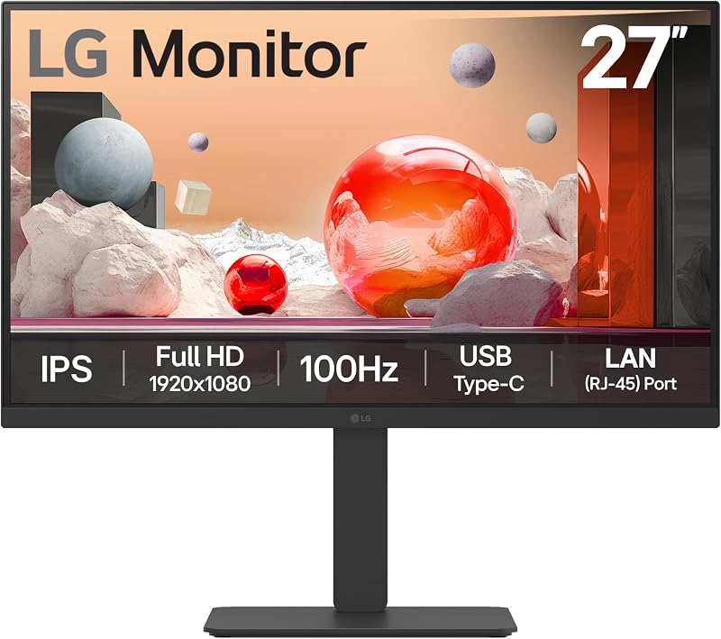 LG 27BA750 27 Inch FHD IPS 100Hz KVM USB-C HDMI Display