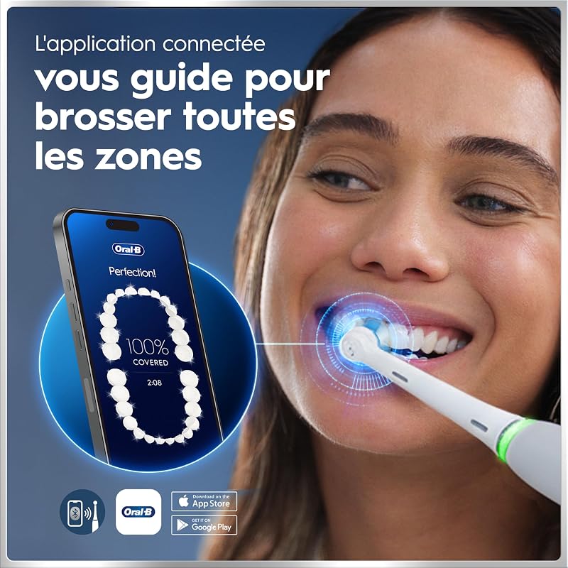 Brosse à Dents Electrique iO 6, 3 Brossettes de Rechange, Grise