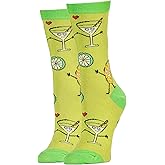 ooohyeah Socks, Womens Cotton Crew Socks (Happy Hour)