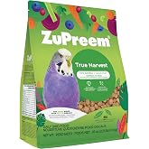 ZuPreem True Harvest Parakeet &amp; Budgie Food, Uniform Bird Food, S, 2.25 lb | Bird Food Pellets, ZuPreem Natural Pellets, Parrot &amp; Parakeet Food, Budgie, Parrotlet, Dove, Vitamins, Minerals, Made in USA