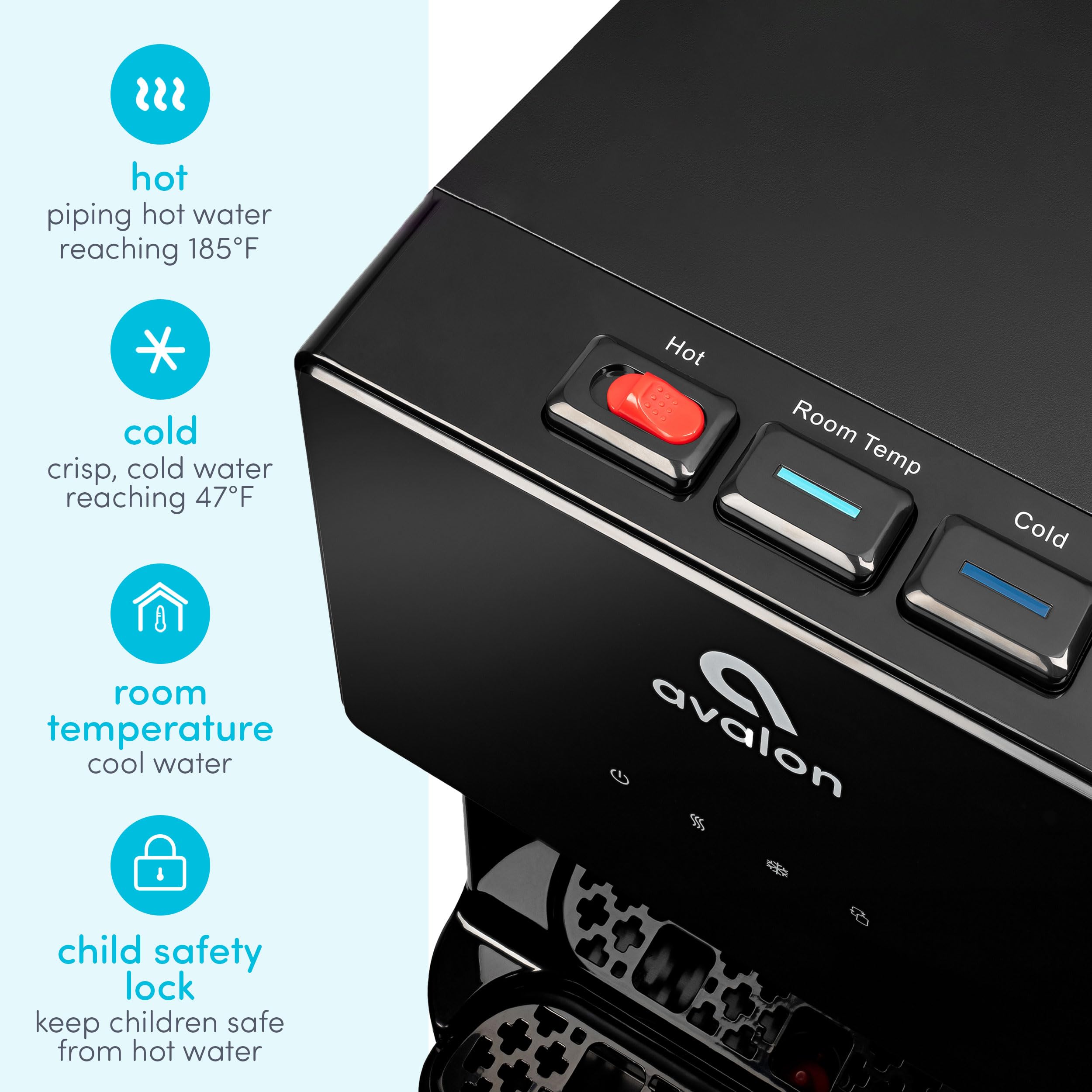 Avalon Bottom Loading Water Cooler Water Dispenser With BioGuard 3