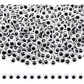 TOAOB 1000pcs 6mm Wiggle Googly Eyes Self Adhesive Round Small Plastic Sticker Eyes for Home Decoration