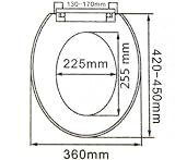 Vinsani White Oval Soft Close Toilet Seat - Easy Clean Plastic WC Loo Seat view 7