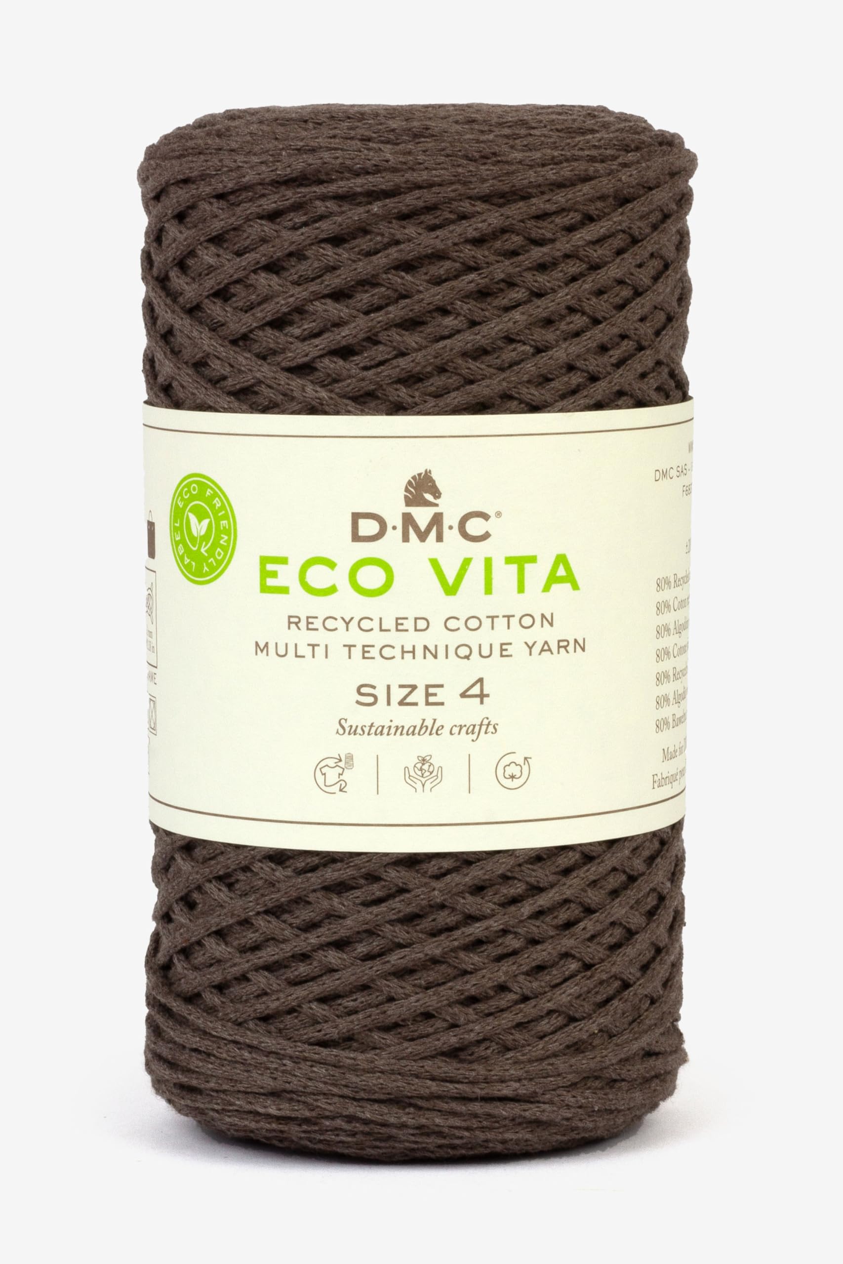 DMC Eco Vita 4, Rust Crochet Knitting Macrame Yarn, 250g — image 1