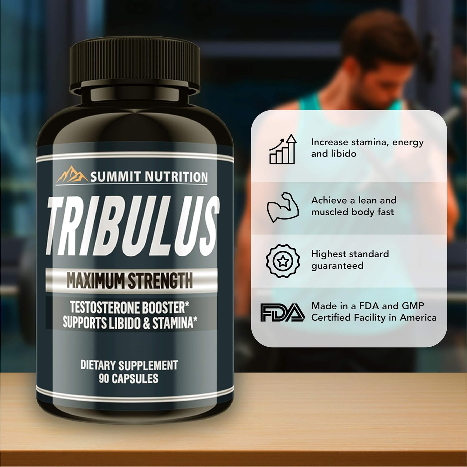 Tribulus Terrestris Extract Powder 1950 MG Testosterone Booster with