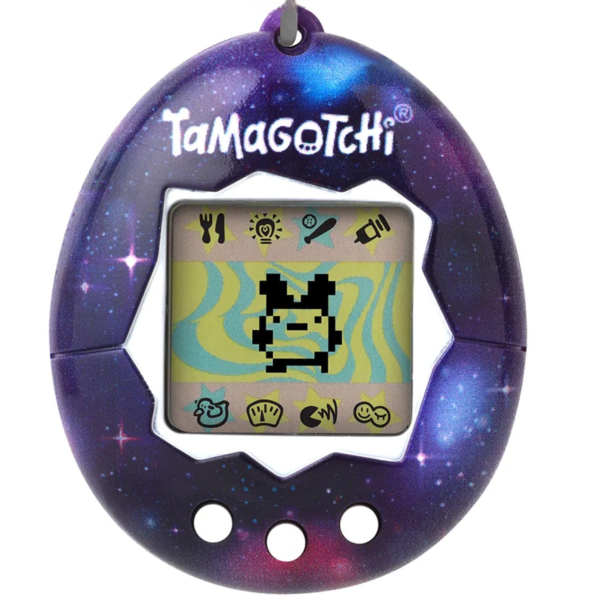 TAMAGOTCHI Bandai Original Galaxy Shell Original Cyber Pet 90s Adults and Kids Toy with Chain | Retro Virtual Pets are Great Boys and Girls Toys or Gifts for Ages 8+