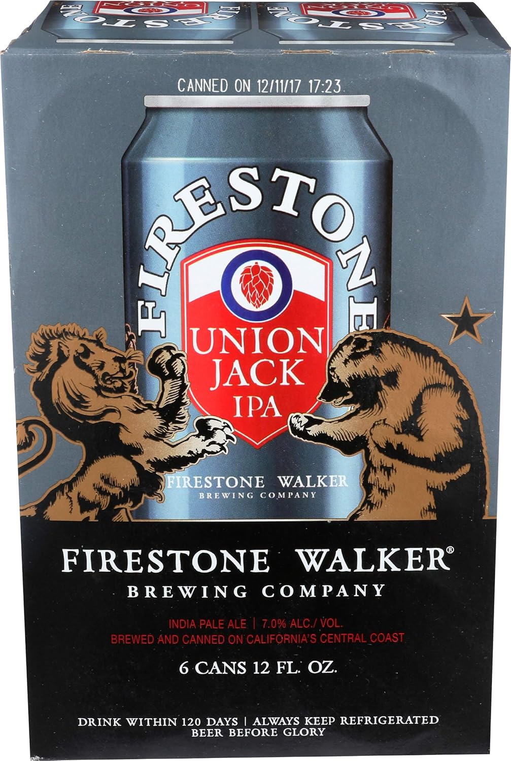 Firestone Walker Union Jack IPA, 6 pk, 12 oz cans, 7.0 ABV