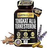 Turkesterone & Tongkat Ali for Men – Natural Testosterone Support, 2-in-1 High Potency Turkesterone Supplement for Men & Women - Made in USA & 3rd Party Tested