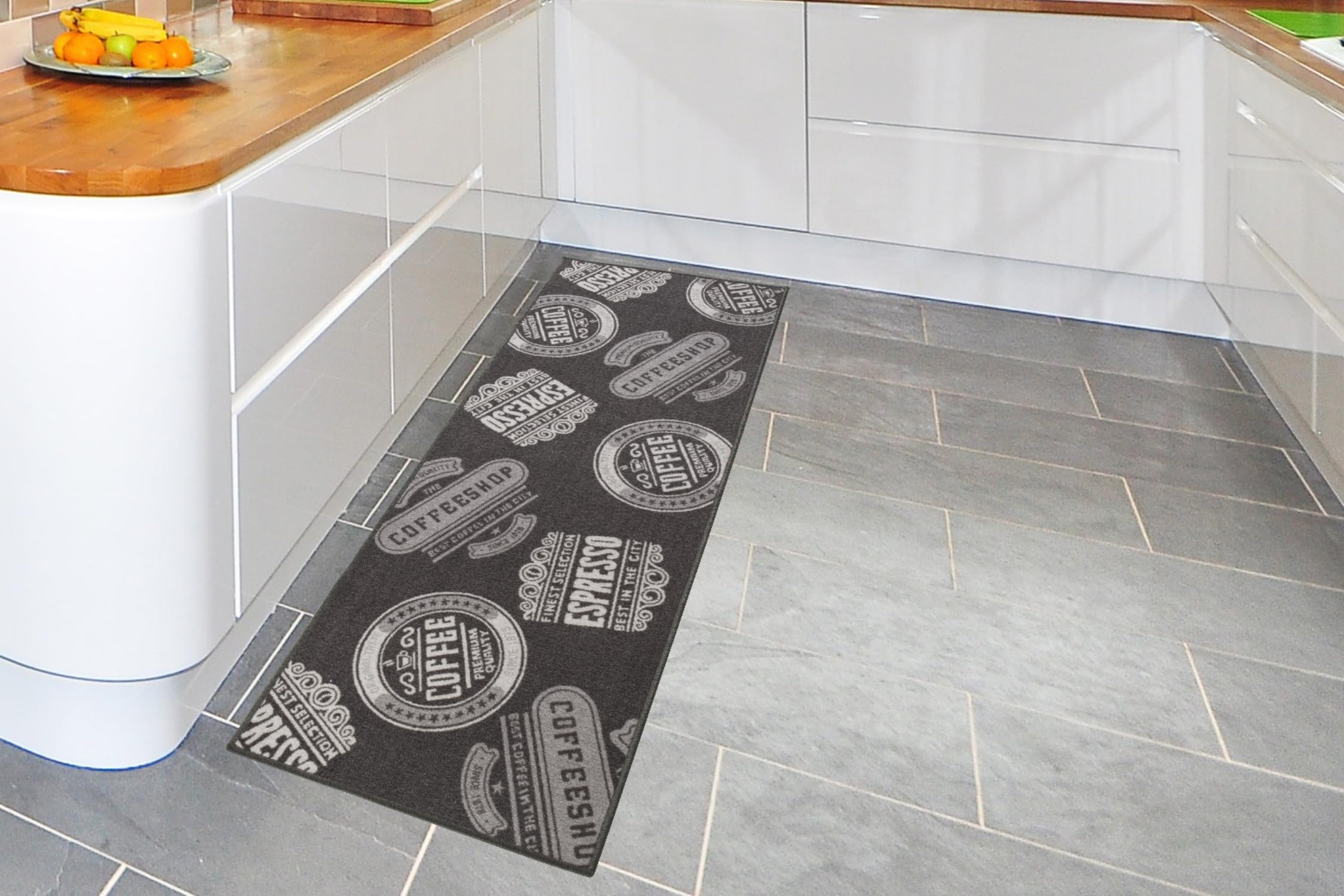 andiamo Espresso 290739 Kitchen Runner, Washable, Short Pile Runner, Made of 100% Polyamide, 1 x Rug, Brown