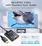 WARRKY HDMI Switch 4K 60Hz 2K 144Hz Bidirectional 2 in 1 out view 2