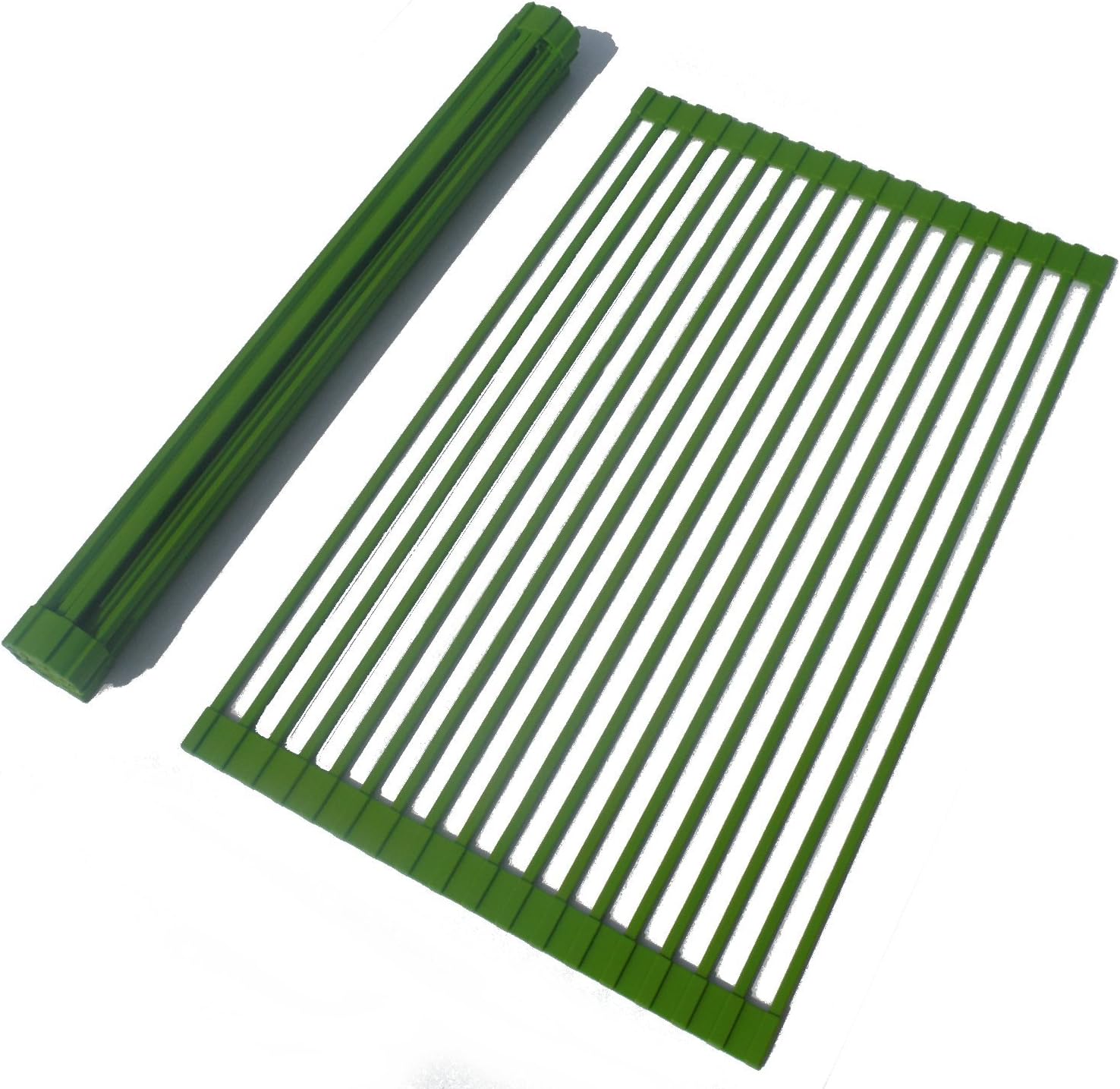 Blue Ribbon Direct's Original Dish Muse Over-the-Sink Multipurpose Roll-Up Drying Rack (Green)