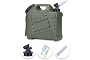 UPWOIGH Camping Water Container, 2.6 Gallon(10L) Water Containers Jug, Truly No Leakage Water Storage, Military Green Water T