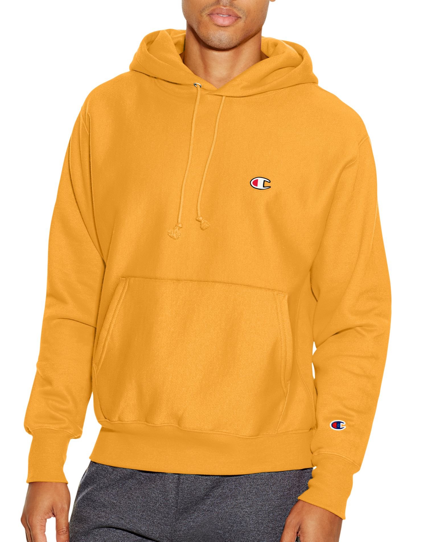 Champion Men's Reverse Weave Left Chest C Pullover, C Gold, Small Image