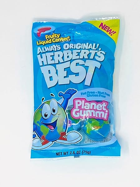HERBERT’S BEST STRAWBERRY PLANET GUMMI CANDY, 4 PIECES, 37G