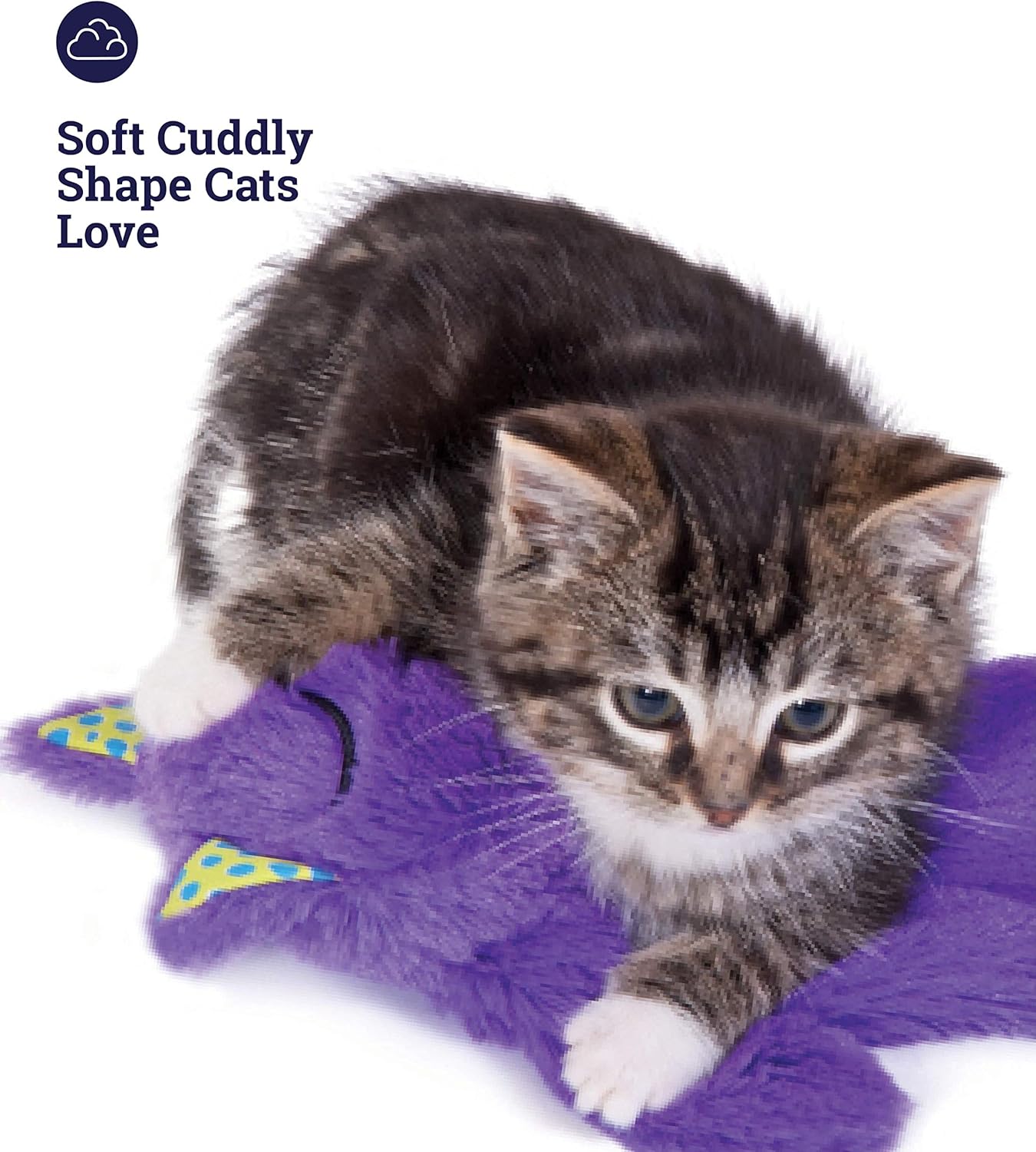 Petstages Purr Pillow Cat Toy For Nightime Play and Calm Comfort Featuring Soothing Noisemaker, Soft Plush Material : Pet Supplies