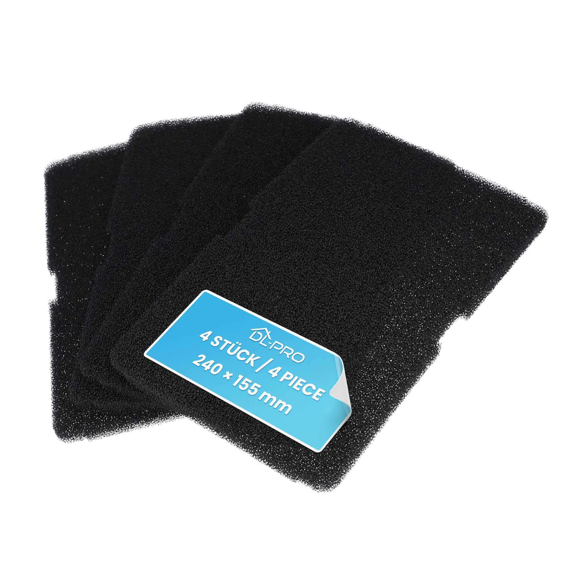 DL-pro 4 x Foam Filter 240 x 155 mm for Beko Blomberg 2964840100 2964840200 Smeg 782372445 782372152 Filter Sponge for Dryer Heat Pump Dryer for Efficient Filtering and Heat Exchanger Protection