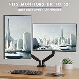 BONTEC Dual Monitor Stand with Gas Spring 13-32 inch 9kg VESA 75/100 view 4