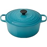 Le Creuset Enameled Cast Iron Signature Round Dutch Oven, 7.25 qt., Caribbean