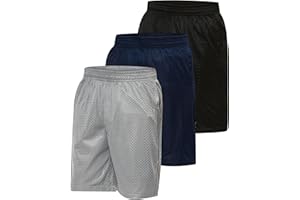 Ultra Performance Boy's Basketball Short's 3 Pack Mesh Athletic Shorts Youth Basketball Soccer & Gym Short for Active Boys