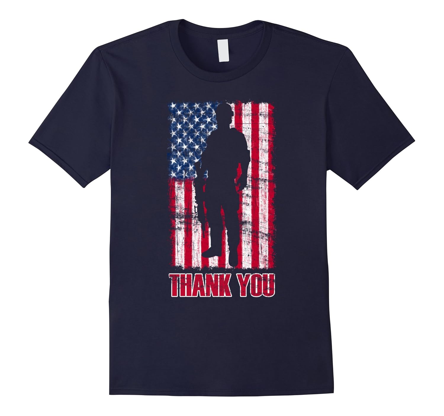 Mens Thank You Veterans American Flag Cotton T-Shirt Gift-ANZ