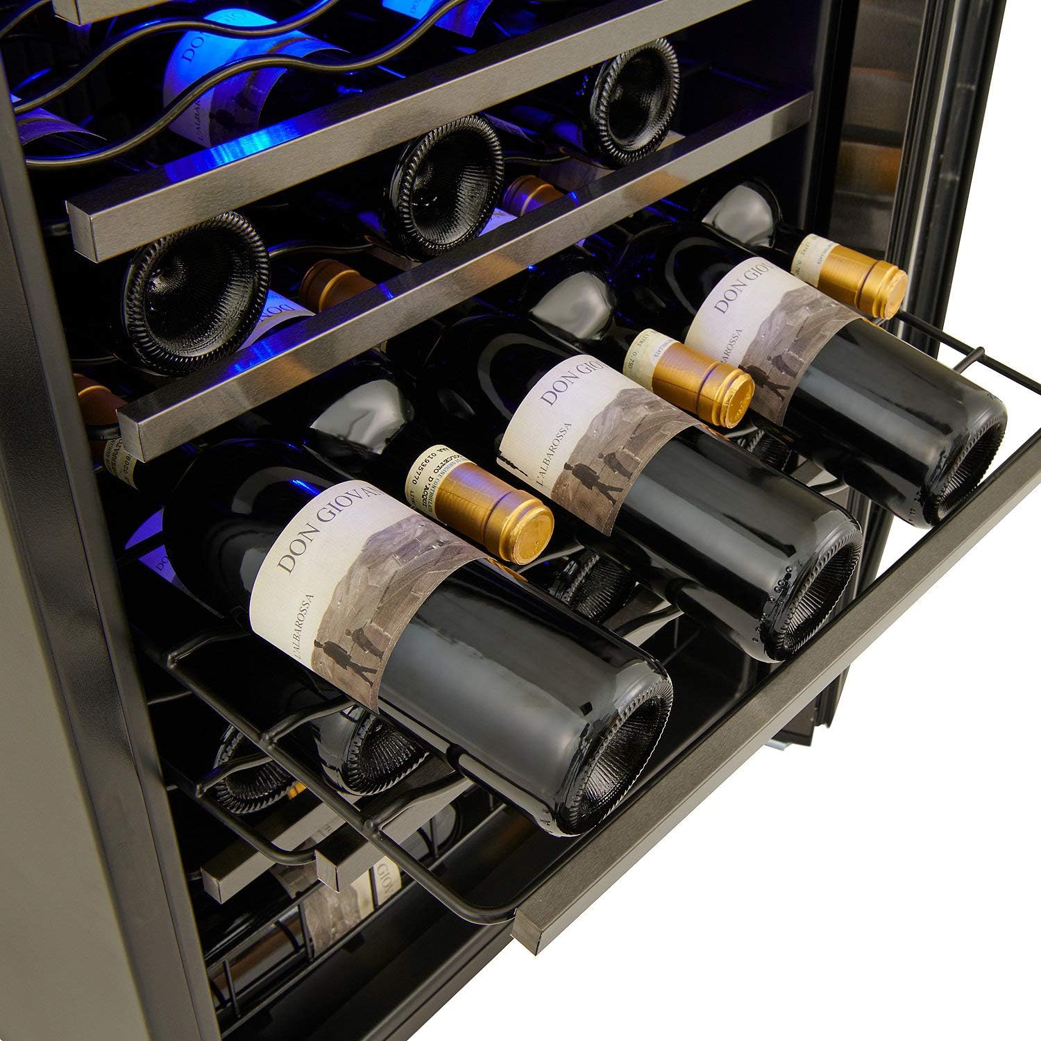 Wine Enthusiast 48 Bottle Evolution Series Freestanding Wine Refrigerator With Black Stainless Door