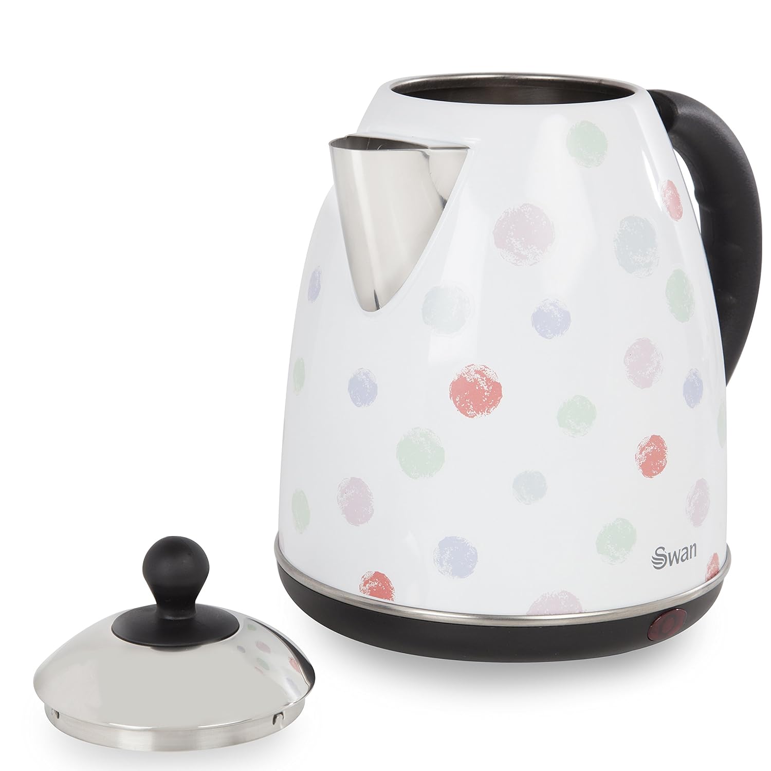 Swan Retro Polka Dot 1.7L Rapid Boil Jug Kettle 3kW In White SK261050POLN 5055322519087 eBay