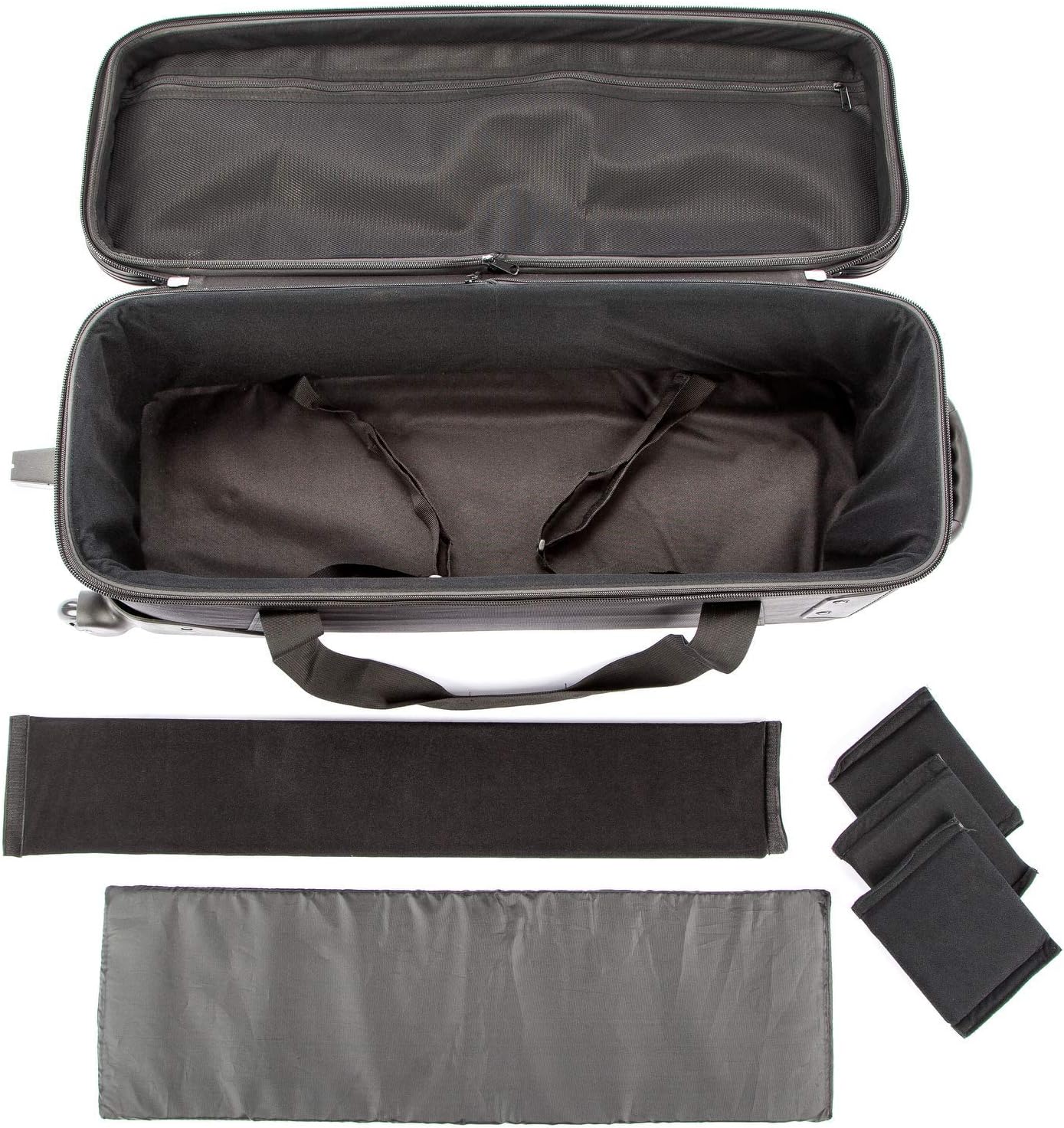 Studio Equipment Trolley Carry Case 31.5 Inches with Straps Padded Compartment Wheel for Tripod Light Stand Strobe Light Umbrella Flash Photography - Image 3