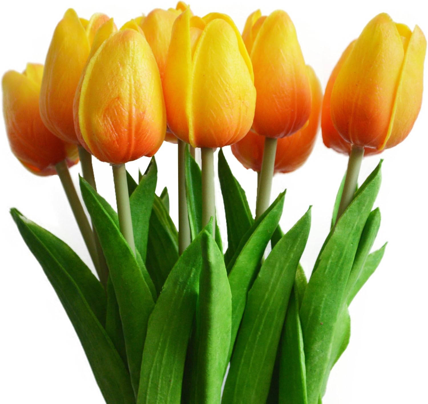 GLTurelifes Artificial Tulips Single Stem Real Touch PU Tulips Flora