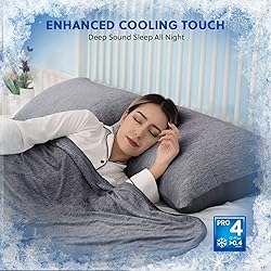 HOMFINE Cooling Pillowcases King Size - Double Side