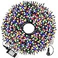 XTF2015 105ft 300 LED Christmas String Lights, End-to-End Plug 8 Modes - UL Certified - Outdoor Indoor Fairy Lights for Tree, Patio, Garden, Party, Wedding, Holiday (Multicolor)